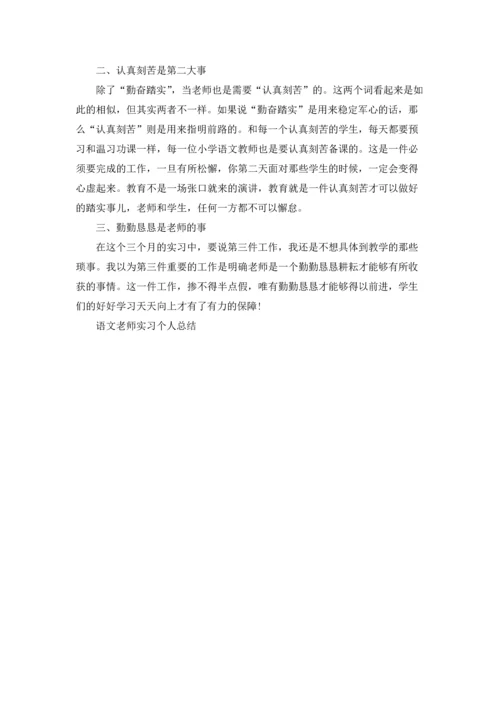 语文老师实习个人总结5篇.docx