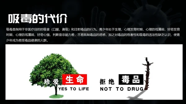 远离违禁品禁毒宣传通用PPT模板