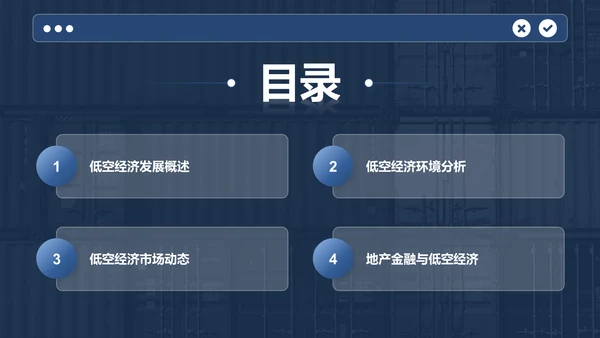 蓝色商务风低空经济发展趋势汇报PPT模板