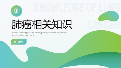 多边形渐变色简约风肺癌化疗病人护理查房PPT
