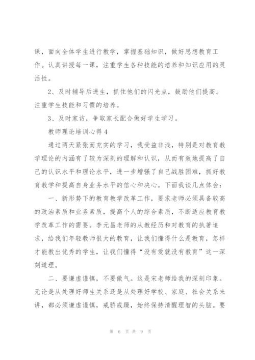 教师理论培训心得.docx