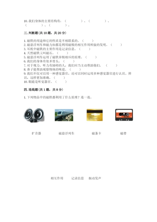 教科版二年级下册科学知识点期末测试卷word.docx