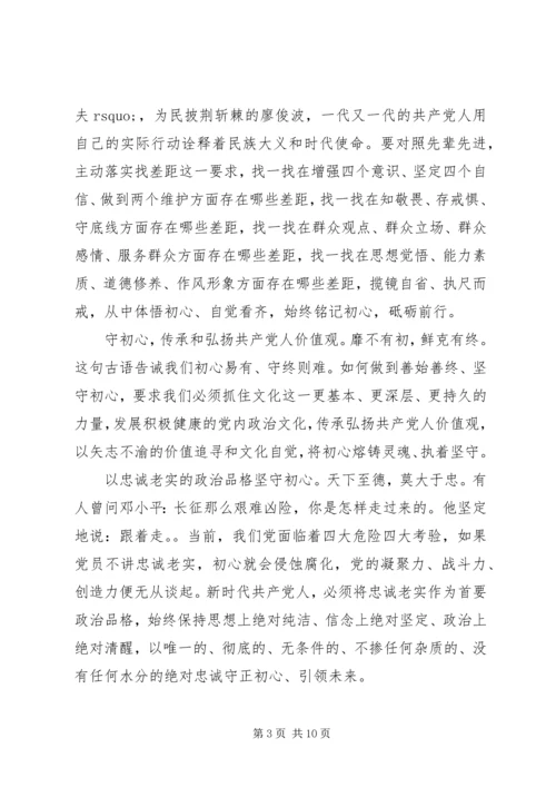 学习守初心担使命找差距抓落实心得体会三篇.docx