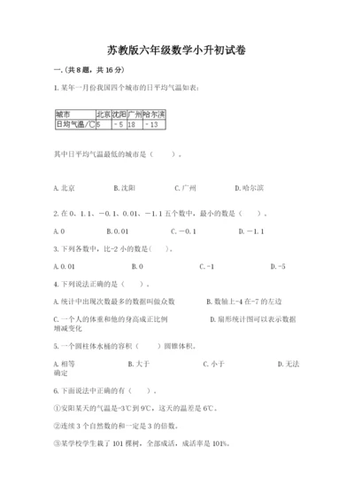 苏教版六年级数学小升初试卷及参考答案ab卷.docx