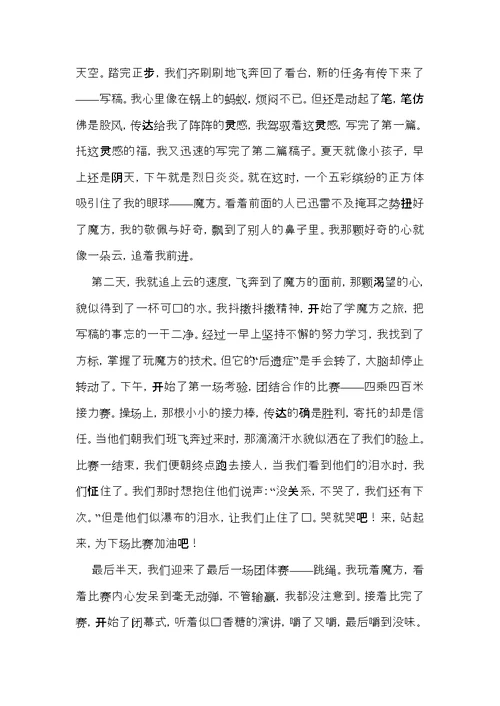 运动会初一作文 (3)