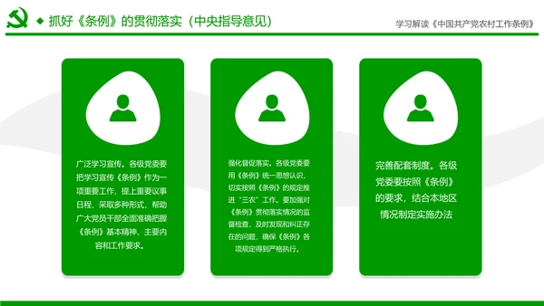 学习解读中国共产党农村工作条例PPT模板
