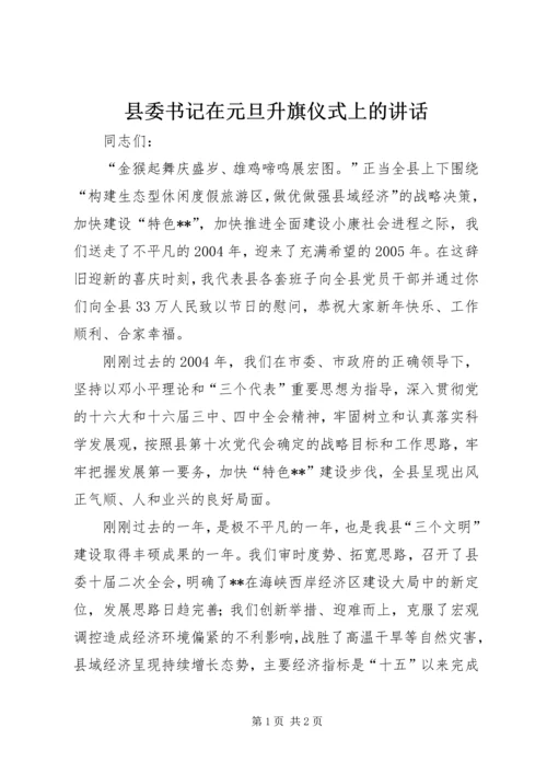 县委书记在元旦升旗仪式上的讲话 (2).docx