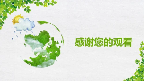 绿色地球世界气象日气侯问题动态通用PPT模板