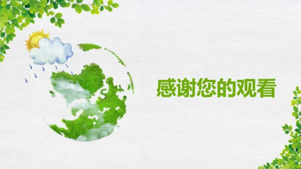 绿色地球世界气象日气侯问题动态通用PPT模板