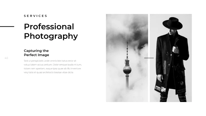 创意黑白调极简主义公司简介动态PPT模板