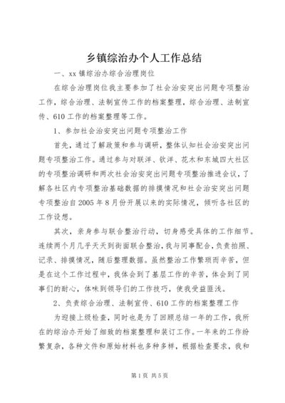 乡镇综治办个人工作总结.docx