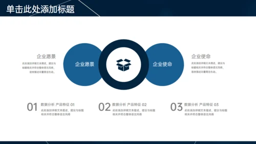 深蓝色多端线条商业计划书通用PPT