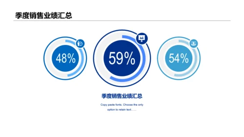 蓝色销售部门个人工作总结报告PPT案例