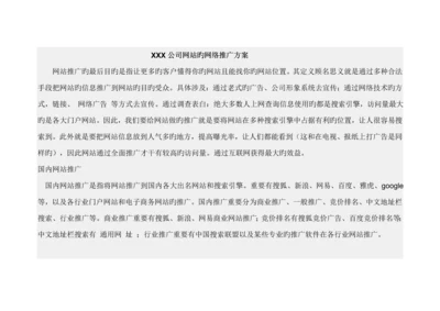 公司网站的网络推广专题方案.docx