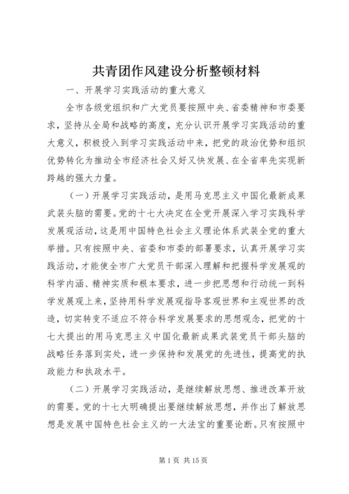 共青团作风建设分析整顿材料.docx