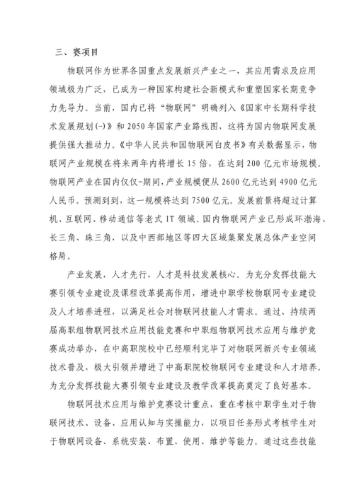 物联网技术应用与维护年全国职业院校技能大赛比赛项目方案样本.docx