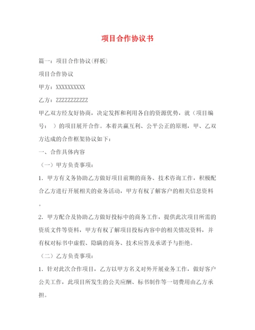 精编之项目合作协议书.docx