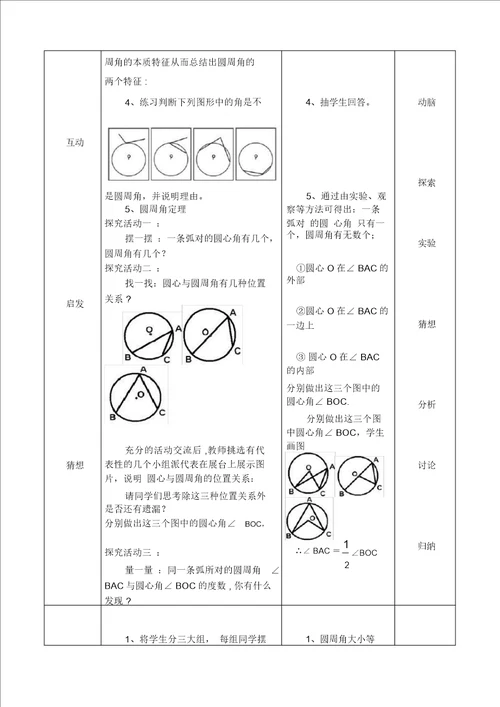 九年级数学教学设计