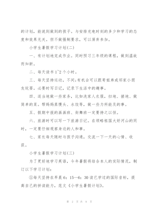 2022小学生暑假学习计划5篇.docx