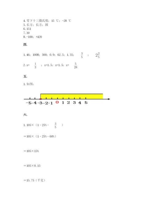 六年级毕业班数学期末考试试卷（基础题）.docx