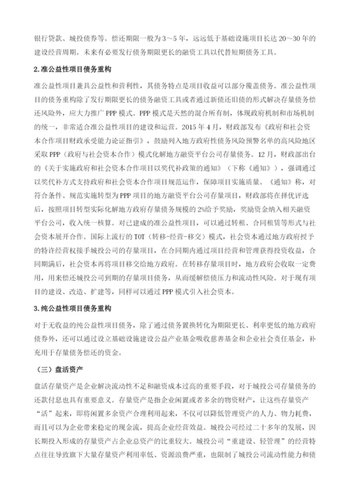 中国城投行业化解存量债务研究.docx