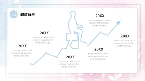 蓝粉色简约水彩晕染笔刷效果教师个人简历自我介绍PPT