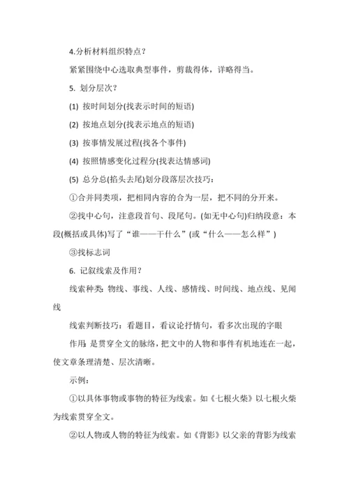初中语文阅读理解33套答题公式.docx
