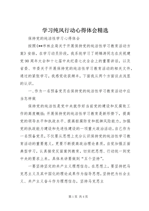 学习纯风行动心得体会精选 (5).docx