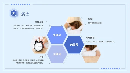 蓝紫色简约商务风医疗知识睡眠障碍患者的护理培训PPT模板睡睡眠障碍症
