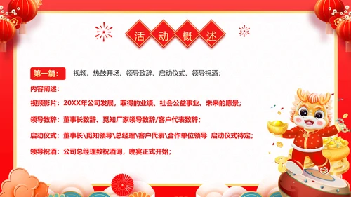 红色喜庆风团拜会新春团拜会PPT模板春节