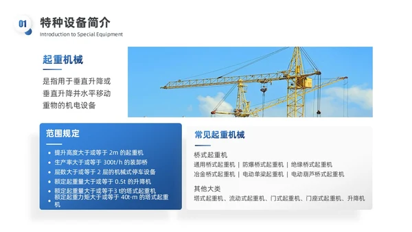 蓝白渐变实拍风特种设备培训PPT模板