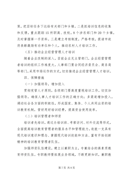 人事人才培训计划.docx