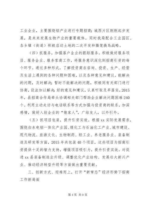 乡镇招商合作局年度工作总结及工作计划.docx