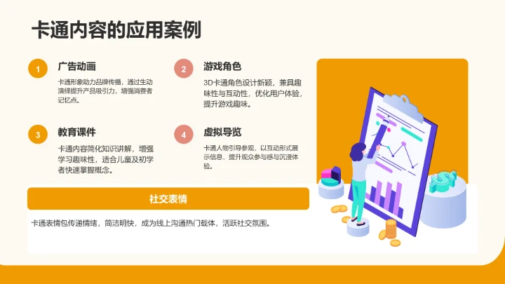 橙色3D风课题汇报展示PPT