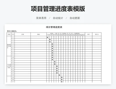 项目管理进度表模版