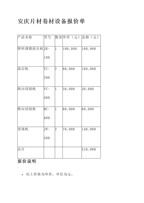 安庆片材卷材设备报价单