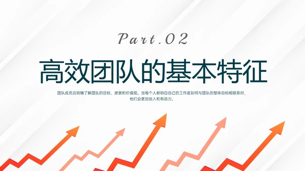 橙色简约向上箭头提高员工工作效率管理层ppt