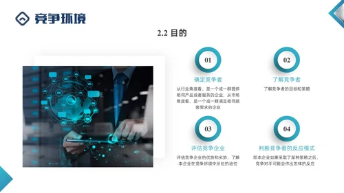 蓝色商务形状闭环营销PPT课件
