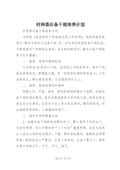 村两委后备干部培养计划 (5).docx