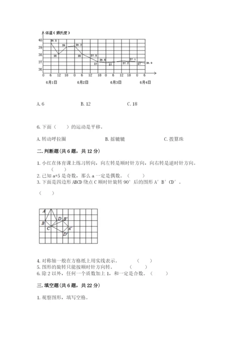 人教版五年级下册数学期末考试卷附答案【达标题】.docx