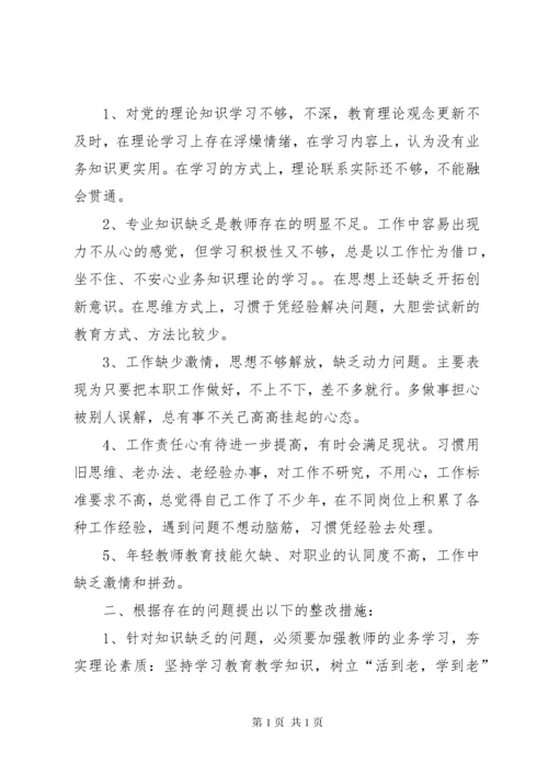 作风整顿个人存在问题及整改措施 (2).docx