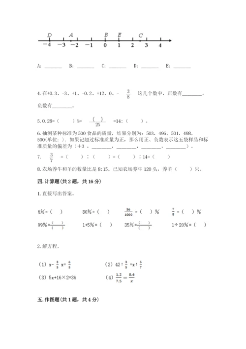 人教版六年级下册数学期末测试卷及一套参考答案.docx