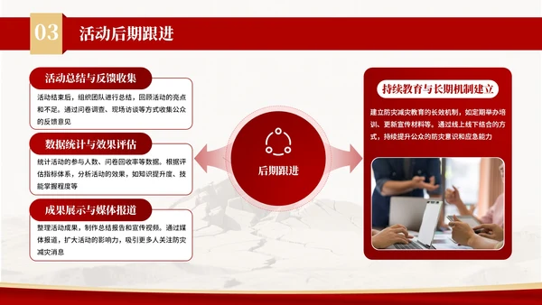 红色商务风防灾减灾宣传活动PPT模板