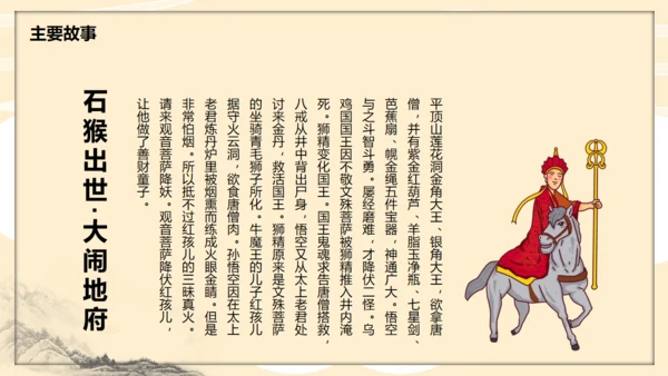 《西游记》读书分享通用PPT模板
