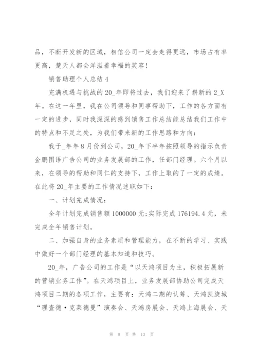 销售助理个人总结5篇.docx