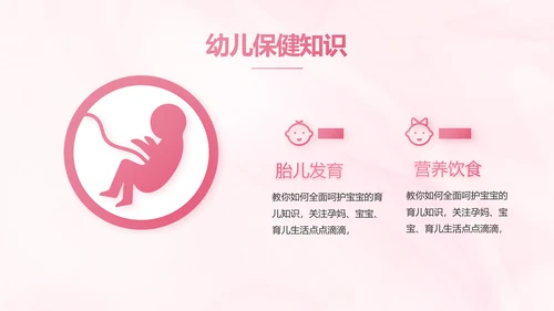 粉色大气孕妇保健知识宣传PPT