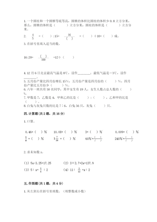 小学六年级下册数学期末测试卷附答案（满分必刷）.docx