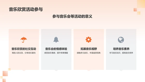 橙色音乐鉴赏PPT模板