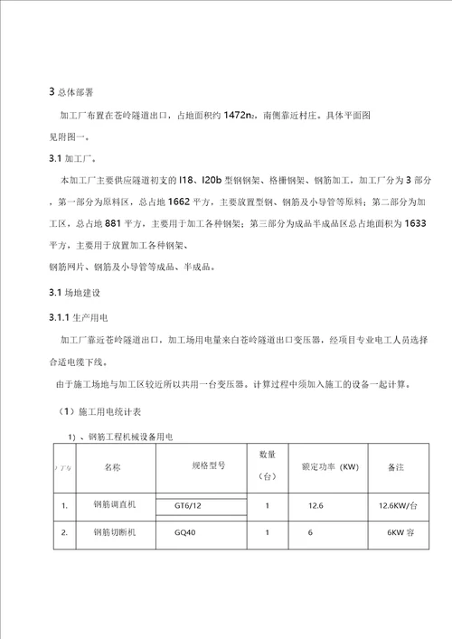 现场钢筋加工场施工组织设计