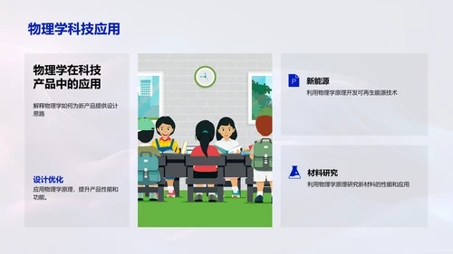 物理与科技融合PPT模板